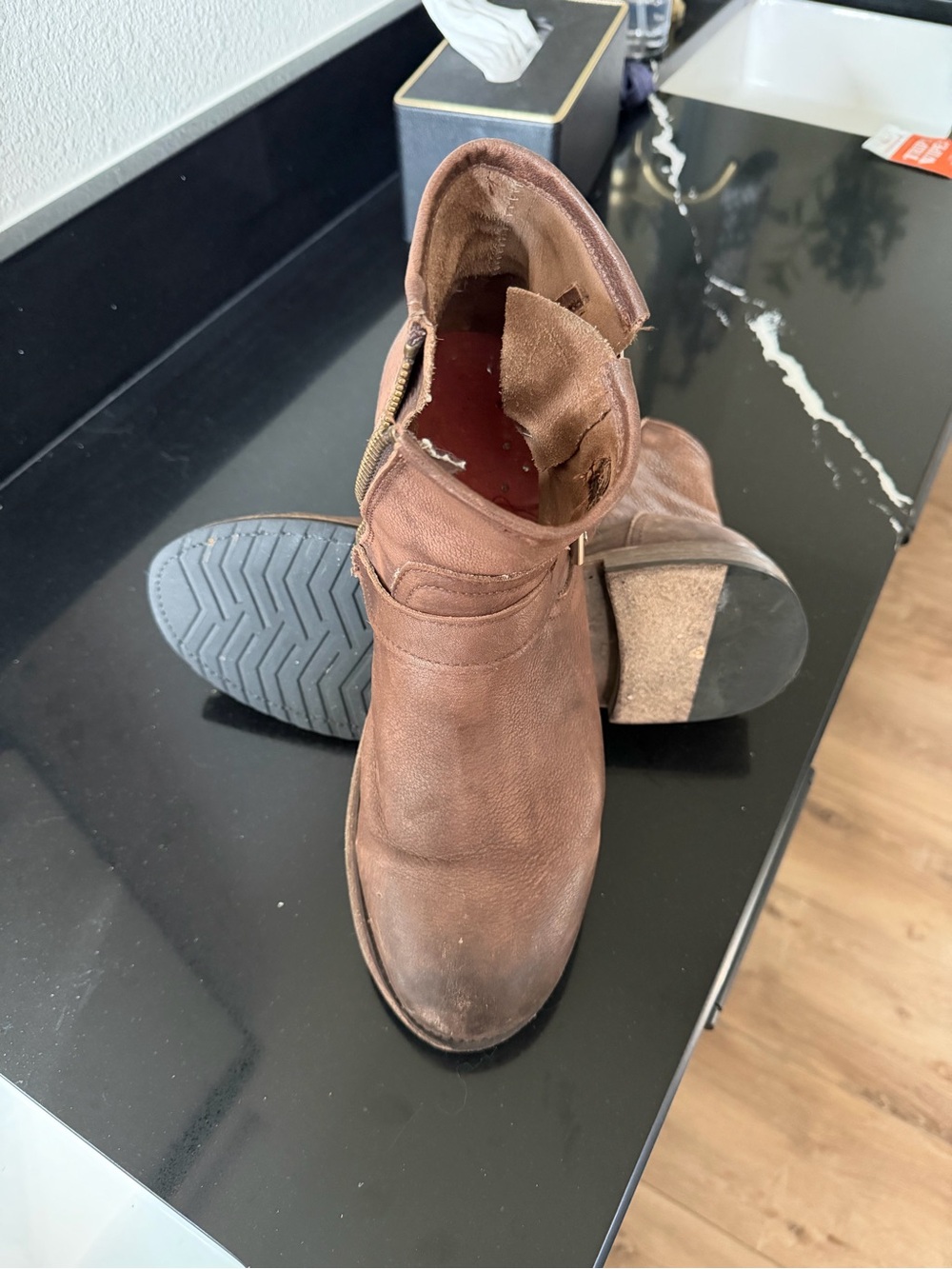 freebird Men's Brown Leather Ankle Boots